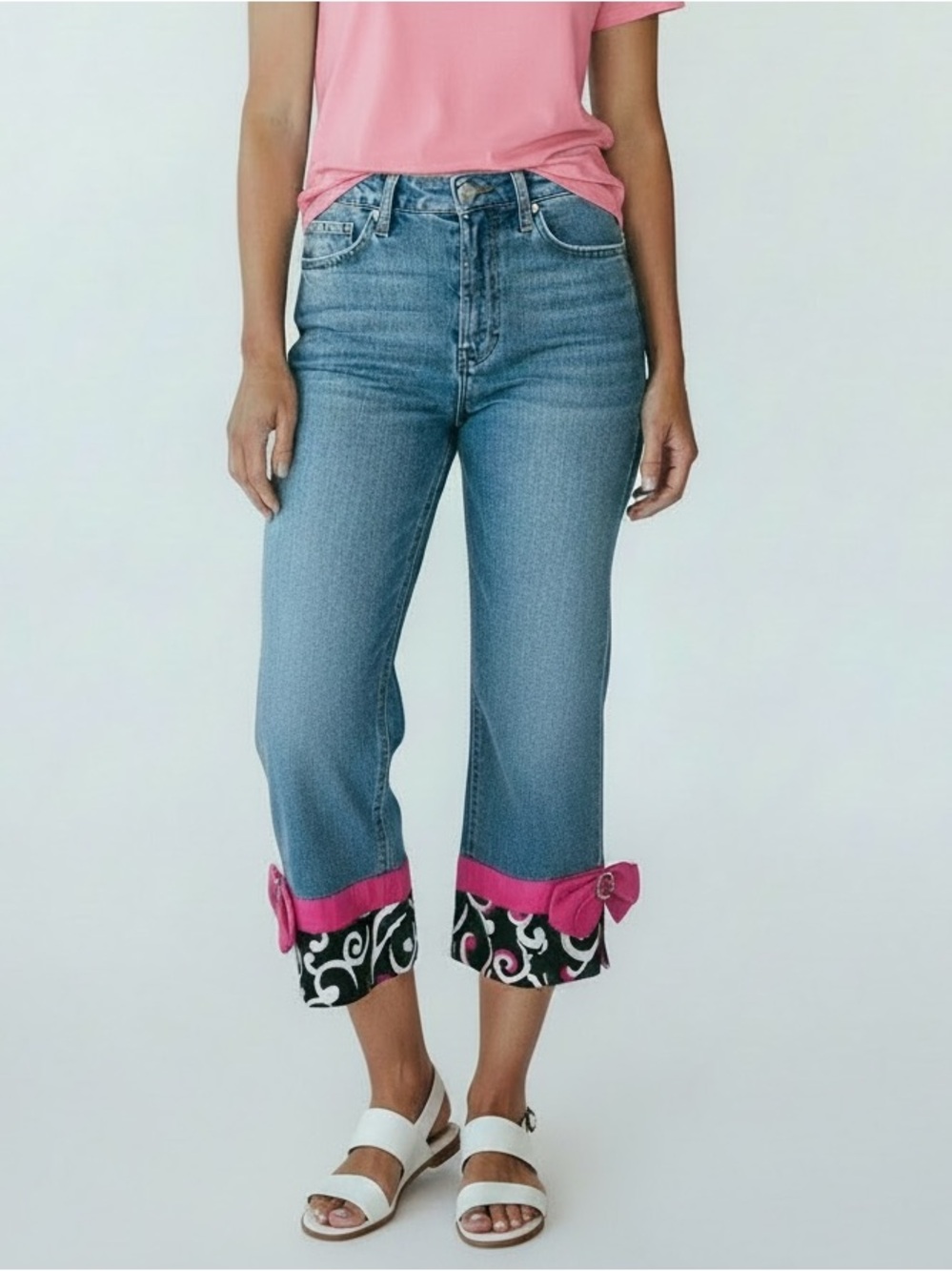 Birch Hill Straight Leg Embellished Capris Women’s Size 14 P NWT